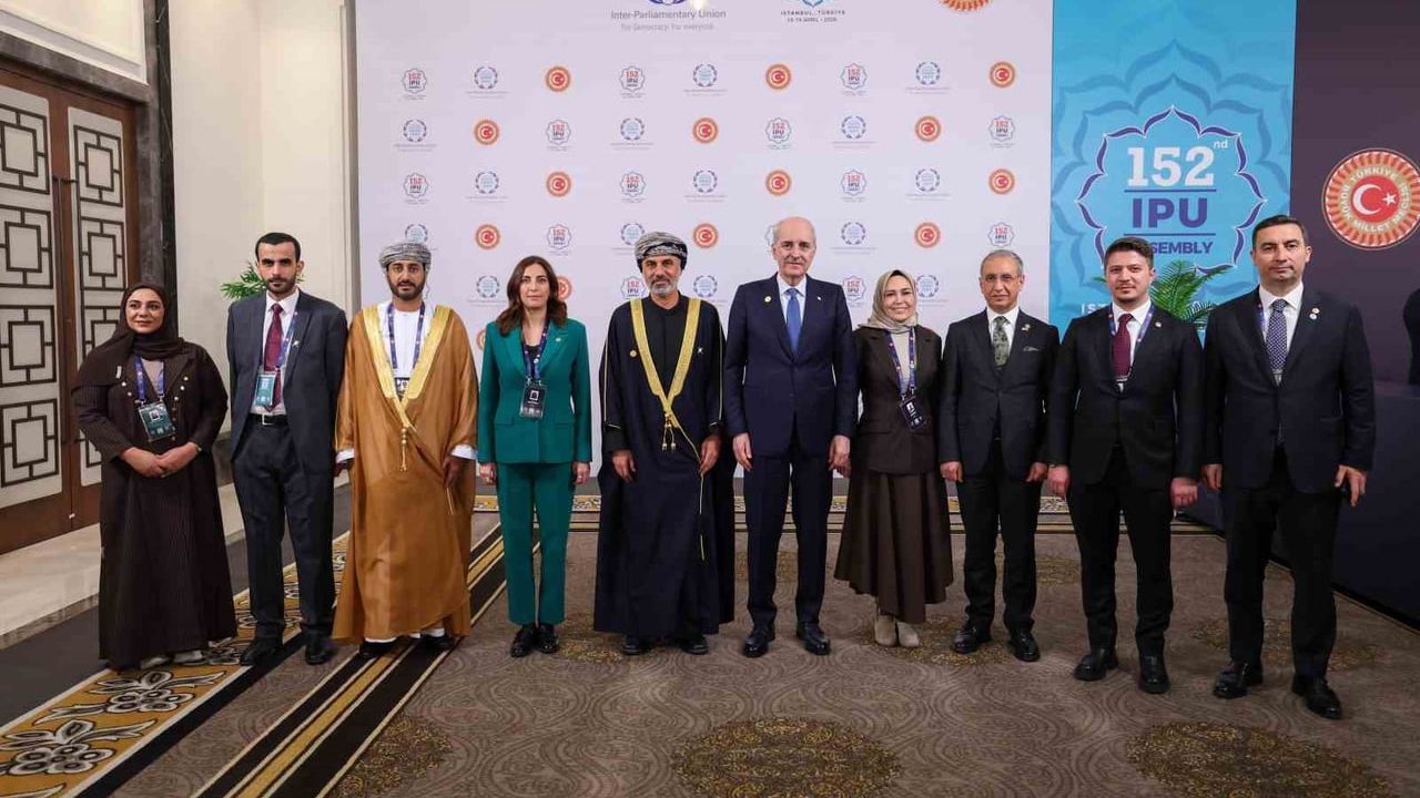 TBMM Başkanı Numan Kurtulmuş, PAB 152. Genel Kurulu kapsamında Umman Şura Meclisi Başkanı Khalid Al Maawali ile görüştü