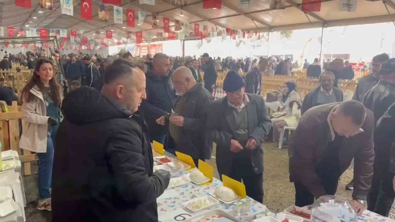Tekirdağ'da küçükbaş hayvancılık festivalinde vatandaşlar en iyi keçi peynirini seçti
