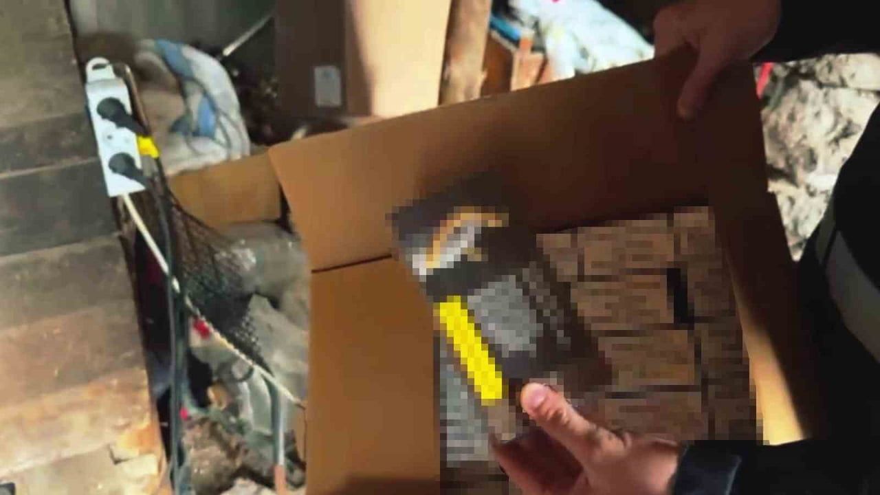 Tortum'da depo sigara imalathanesine dönüştürüldü, 2 kişi gözaltına alındı