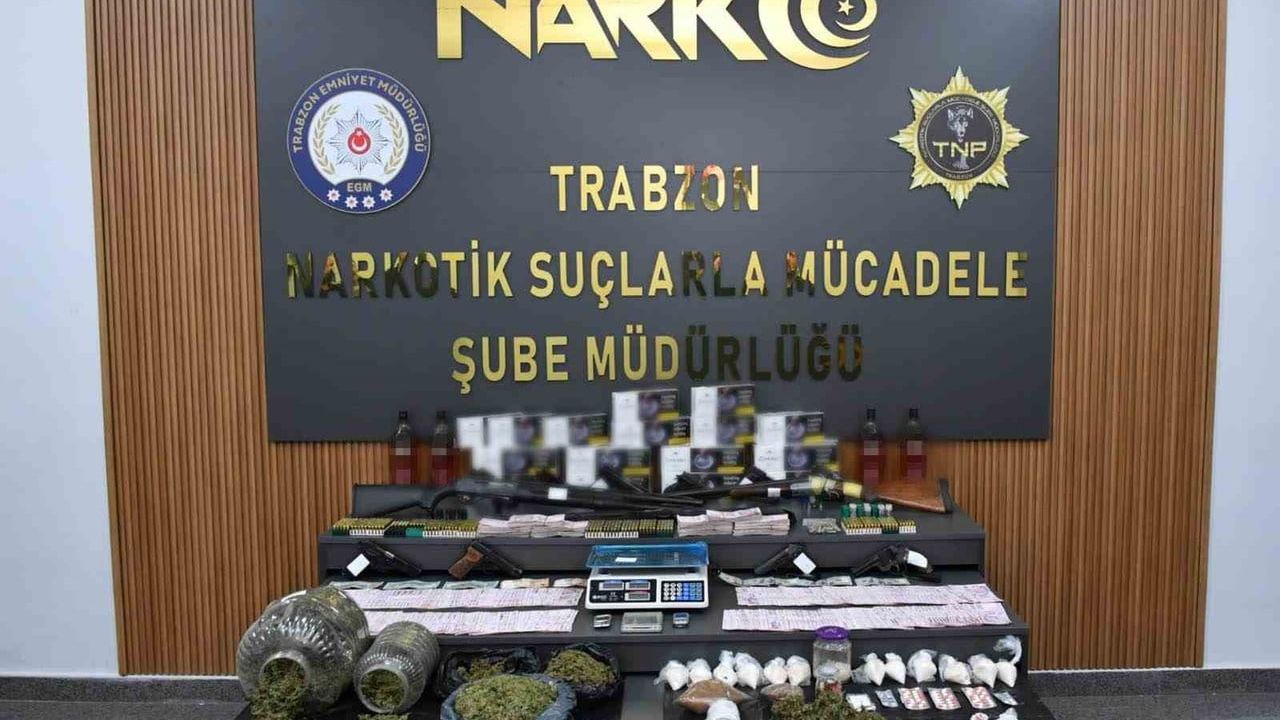 Trabzon merkezli 5 ilde eş zamanlı uyuşturucu operasyonu: 76 kişi tutuklandı