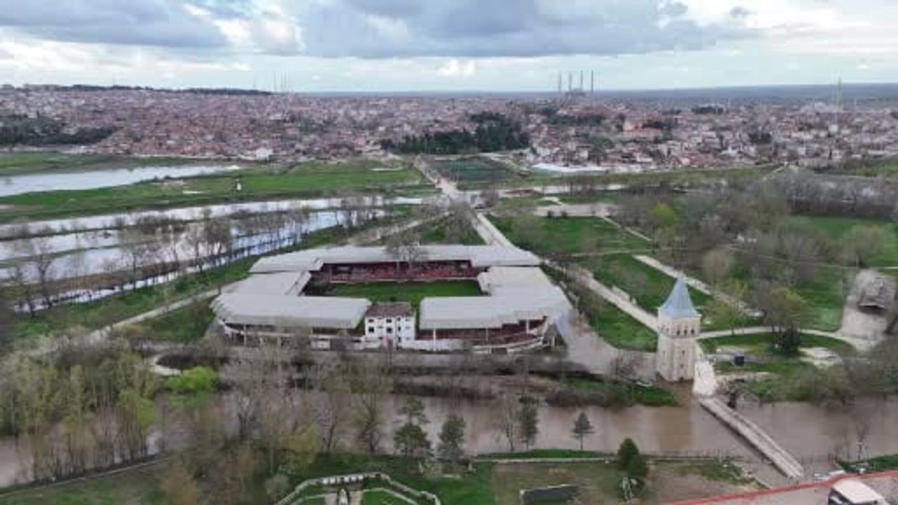 Tunca Nehri Taşkını: Sarayiçi ve Kırkpınar Alanı Havadan Görüntülendi