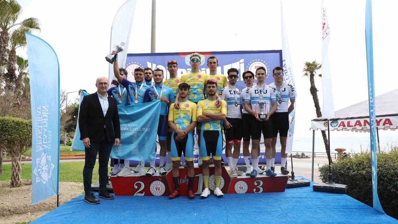 ÜNİLİG Yol ve Dağ Bisikleti Türkiye Şampiyonası Alanya'da başladı — Yol yarışlarında ALKÜ ve Selçuk Üniversitesi öne çıktı