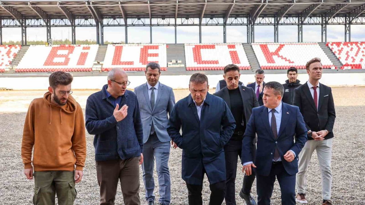 Vali Faik Oktay Sözer, Bilecik'te Yeni Stadyum İnşaatı ve Atatürk Kapalı Spor Salonu'nu İnceledi