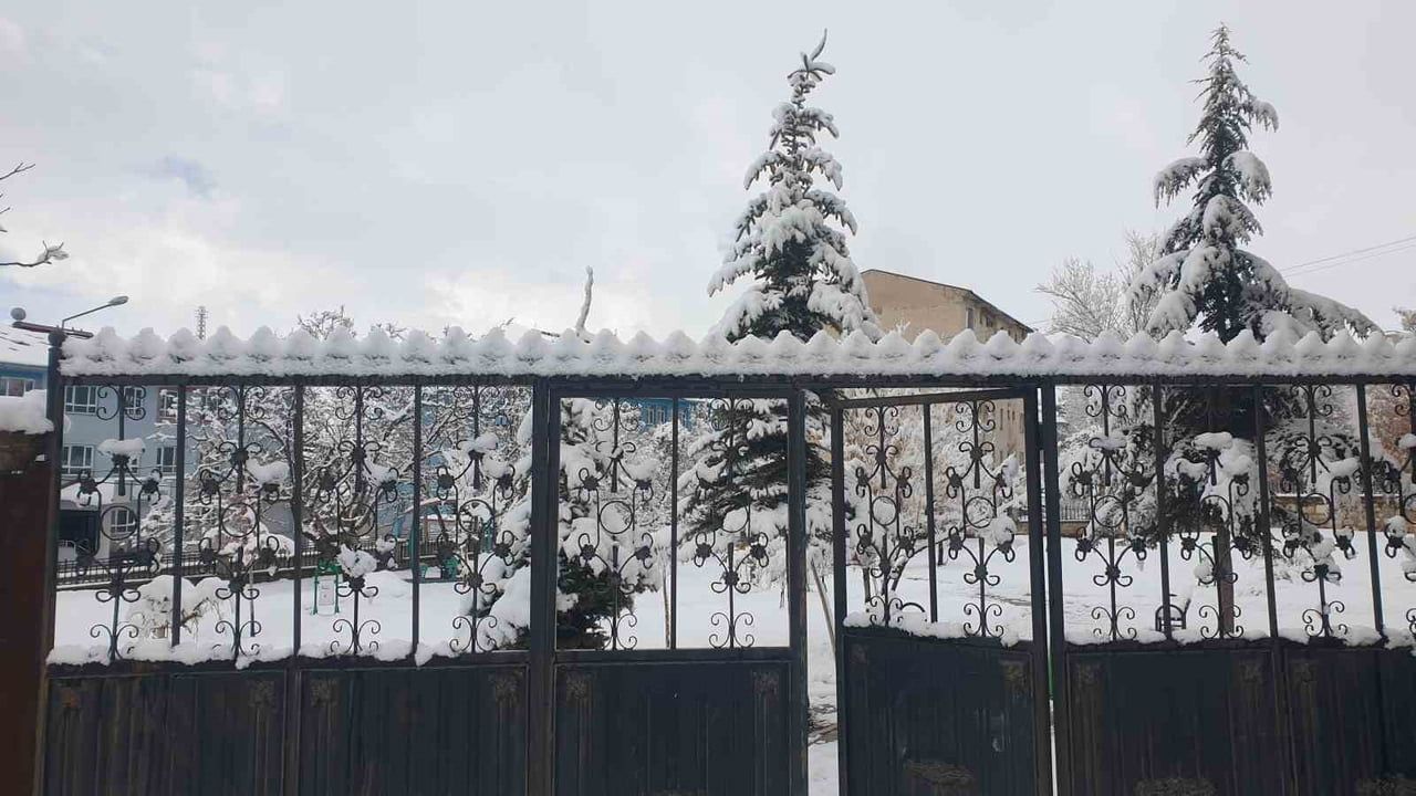 Van Başkale'de nisan ayında kar yağışı hayatı etkiledi