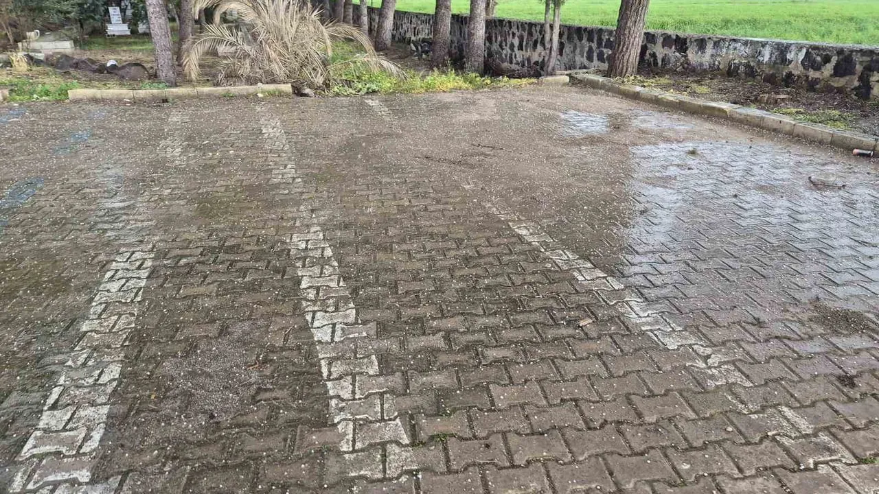 Yavuzeli'nde nohut büyüklüğünde dolu yağışı ekinlere zarar verdi