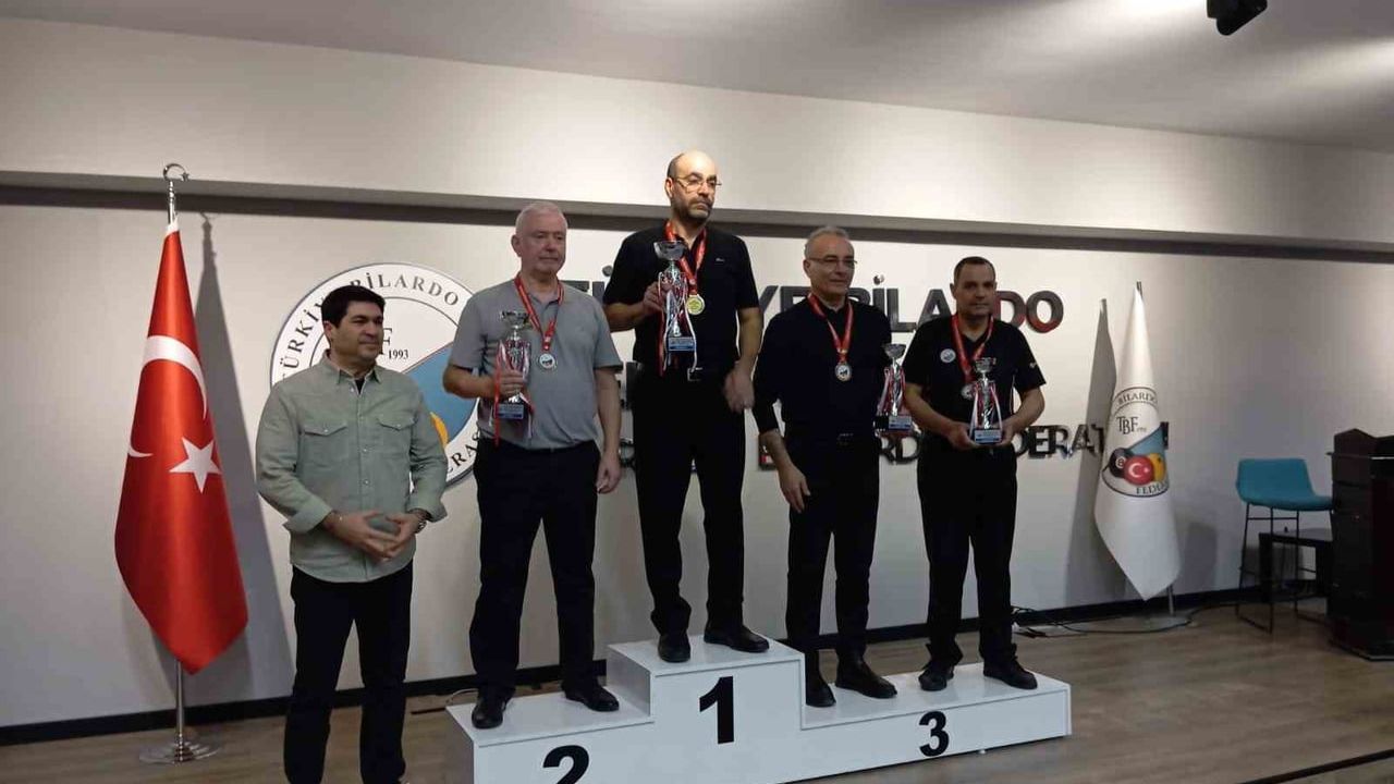 Yetkin Çelikel, 1. Etap 3 Bant Bilardo Veteranlar Türkiye Şampiyonası'nda Türkiye 3.'sü