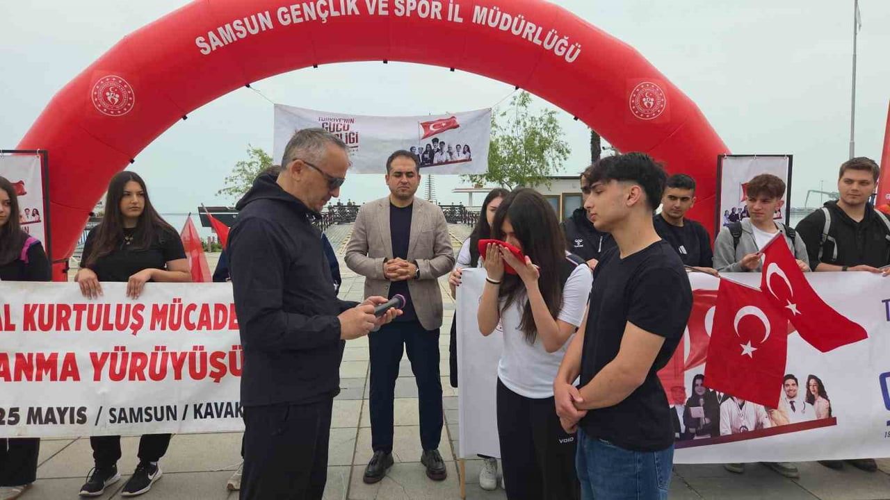 86 kilometrelik Dağcılık Ulusal Kurtuluş Mücadelesi Anma Yürüyüşü Samsun'da başladı