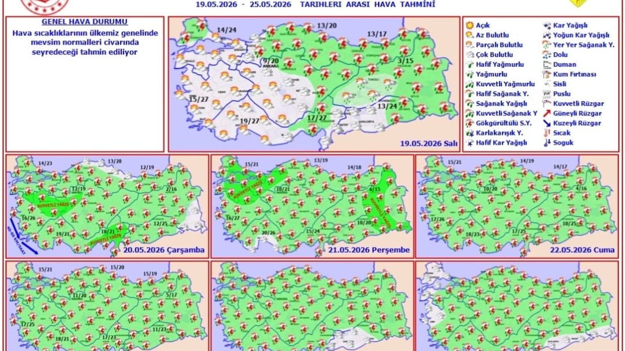 Adana'da 19-25 Mayıs 2026 arası gök gürültülü sağanak: Çarşamba'dan itibaren kuvvetli yağış bekleniyor