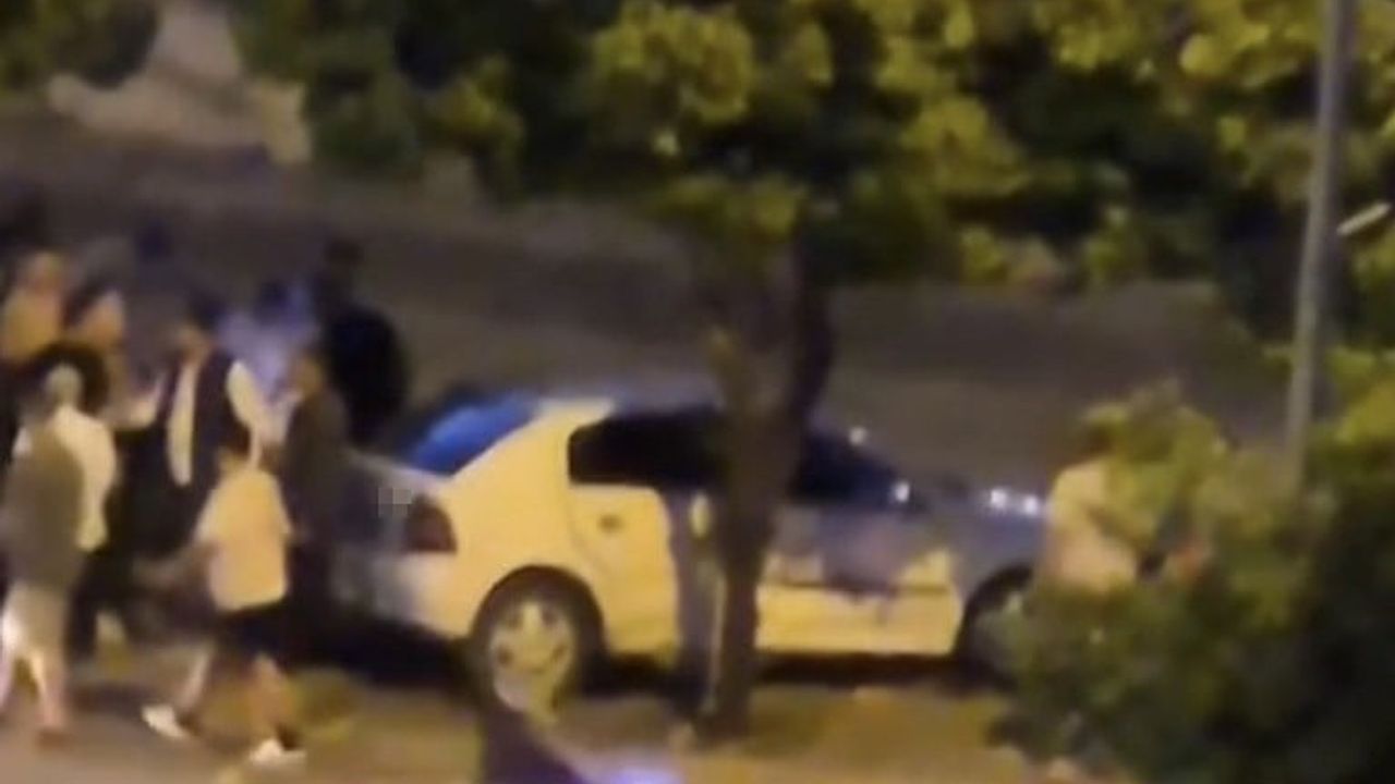 Adana Seyhan'da otomobil sulama kanalı korkuluklarına çarpıp asılı kaldı
