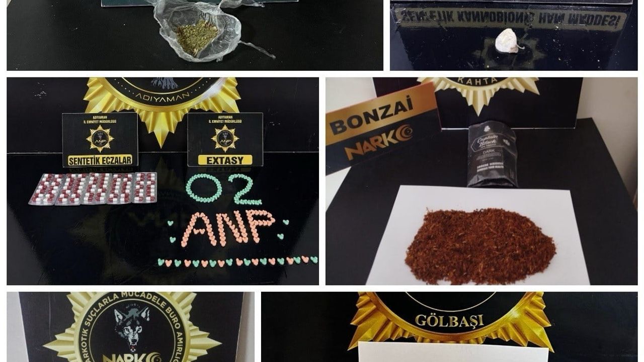 Adıyaman'da polis operasyonlarında 77 kişi yakalandı