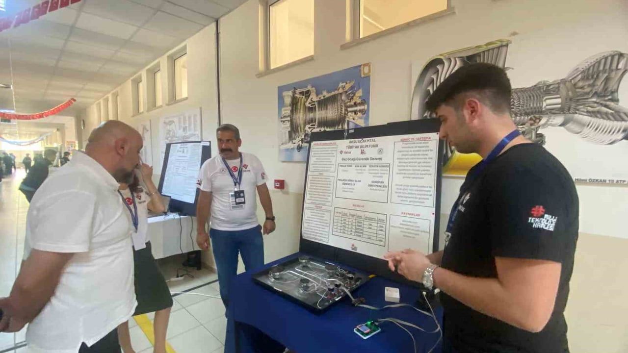 Aksu Uçak Bakım Lisesi'nde TÜBİTAK 4006 Bilim Fuarı: 19 Öğrenci Projesi Hangarda Sergileniyor