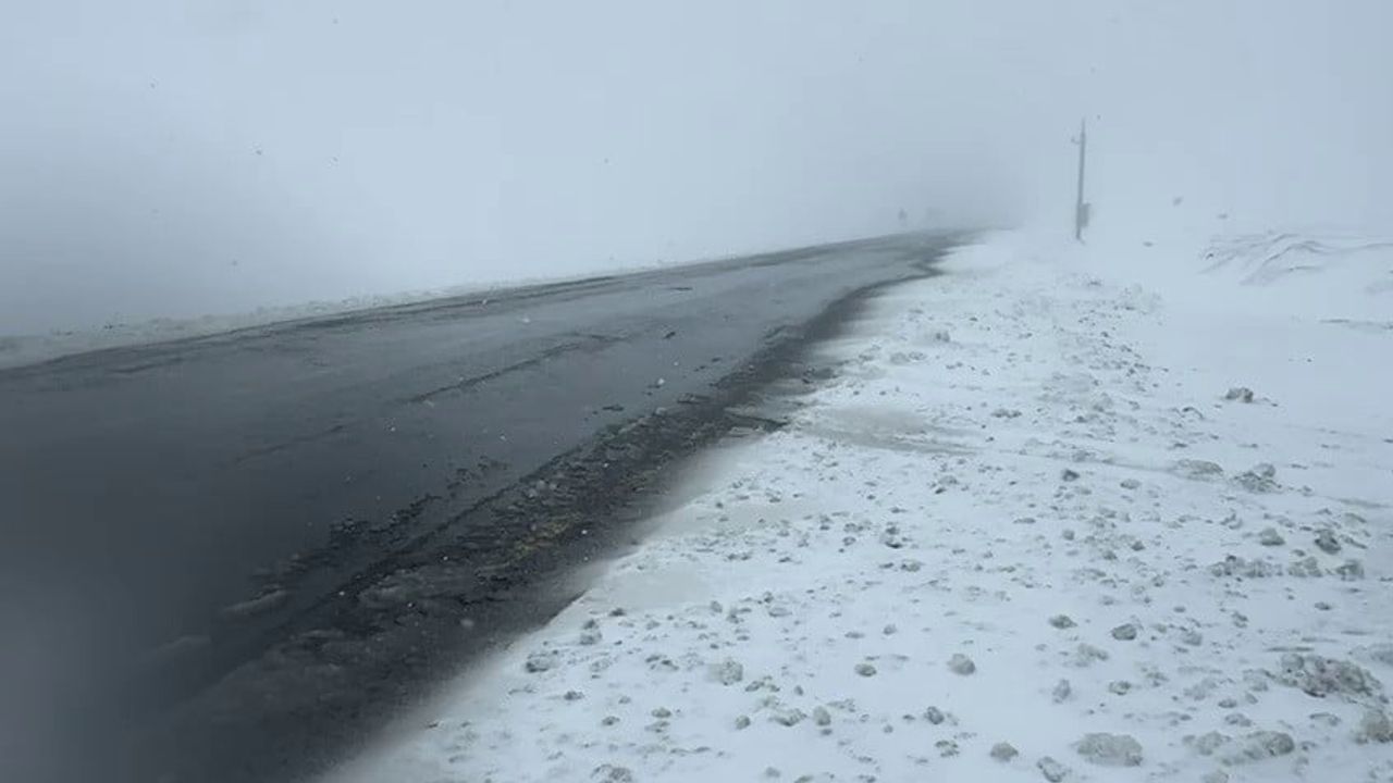 Ardahan-Şavşat Sahara Geçidi'nde kar ve tipi ulaşımı aksattı