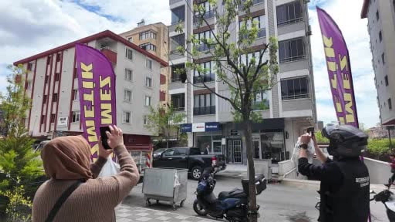 Ataşehir'de ağaçta kümelenen yüzlerce arı mahalle sakinlerinin ilgisini çekti