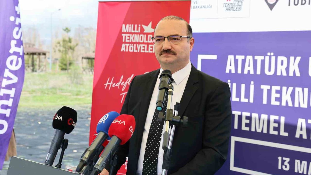 Atatürk Üniversitesi kampüsünde Türkiye'nin ilk bağımsız Millî Teknoloji Atölyesi'nin temeli atıldı