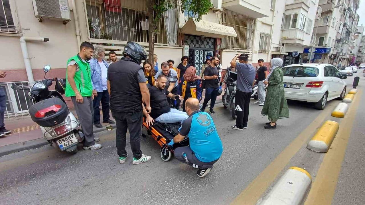 Aydın Efeler'de Otomobil ile Motosiklet Çarpıştı: 1 Yaralı