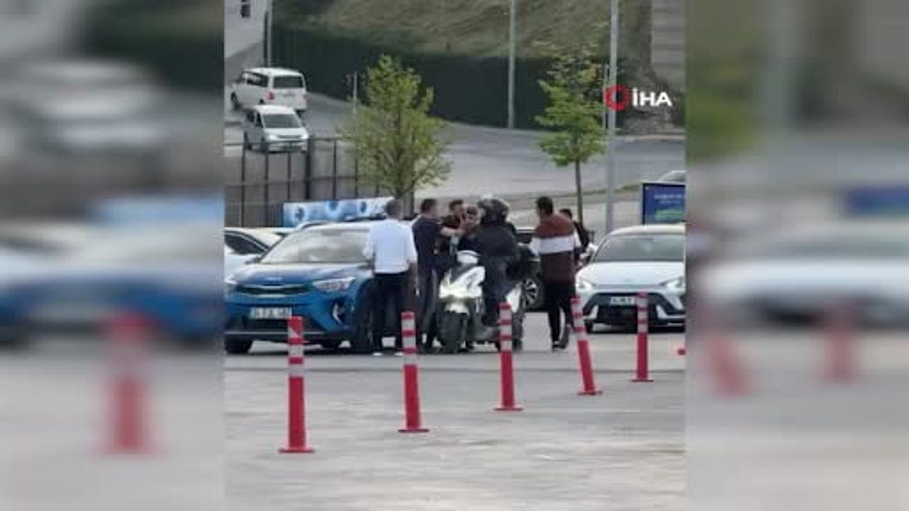 Başakşehir'de araç yıkama istasyonunda yumruklu kavga: Motosiklet sürücüsü bayıldı