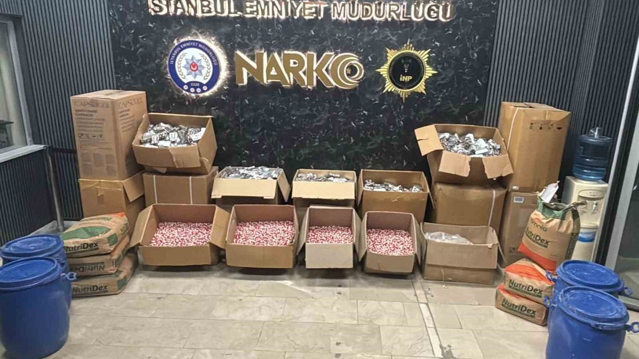 Bayrampaşa ve Güngören’de narkotik operasyonu: 1 milyon uyuşturucu hap ele geçirildi