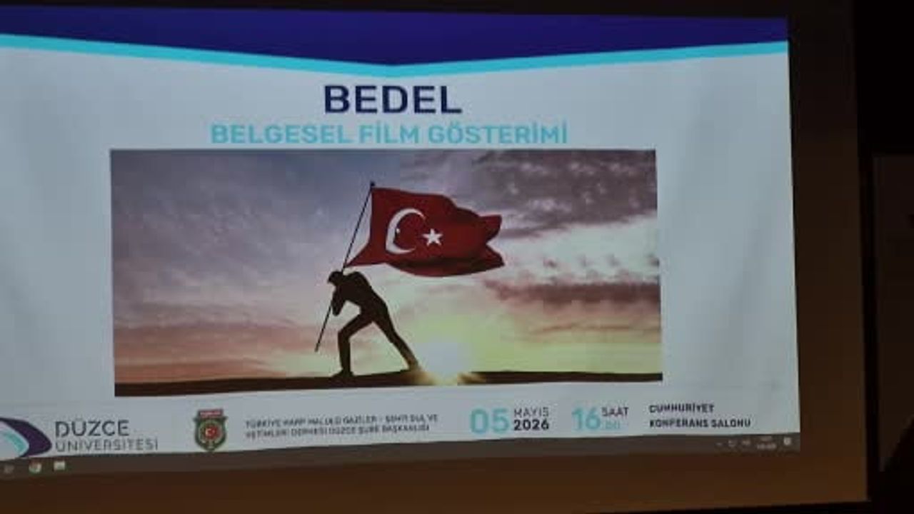 “Bedel” belgeselinin ilk gösterimi Düzce Üniversitesi’nde yapıldı
