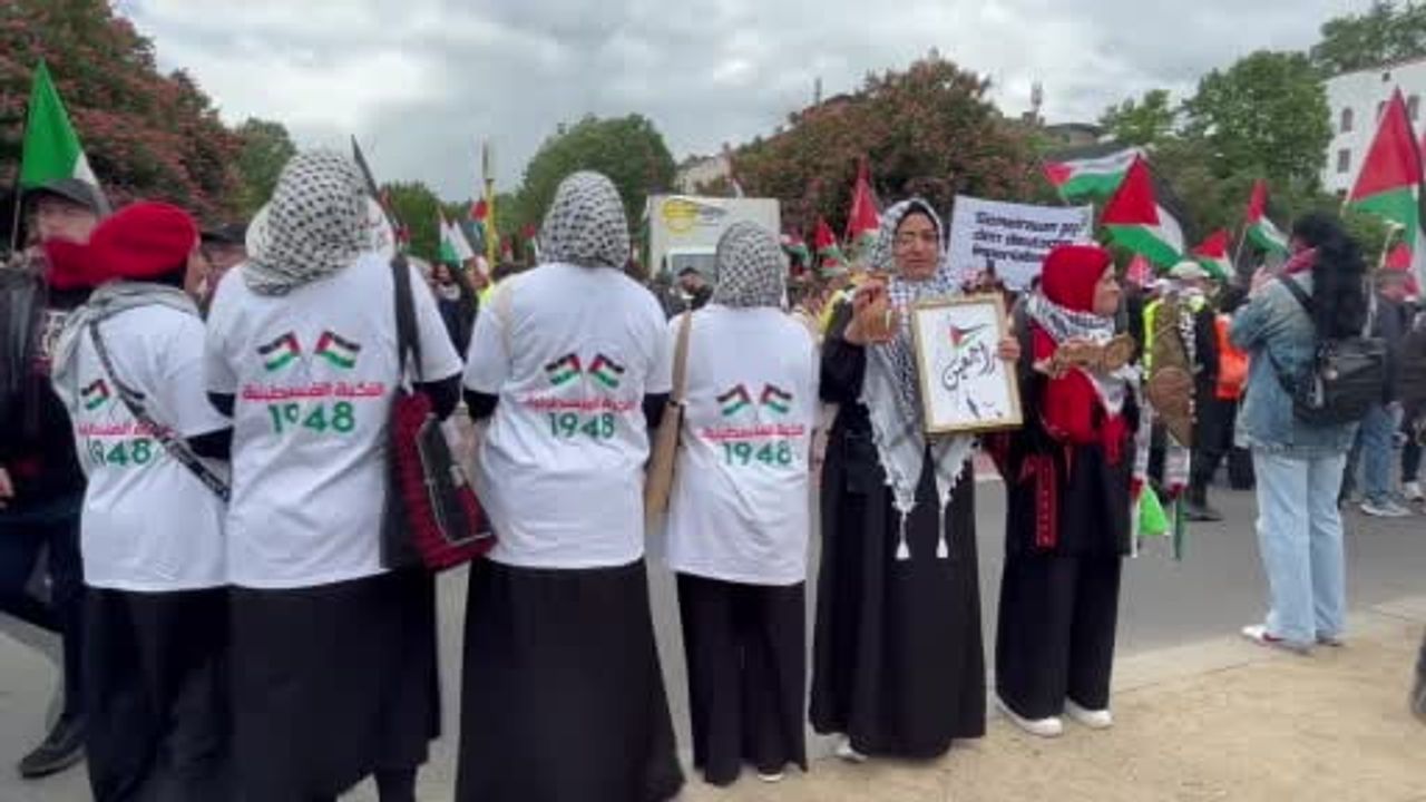 Berlin'de Nakba'nın 78. yıldönümü yürüyüşüne polis müdahalesi: En az 15 gözaltı