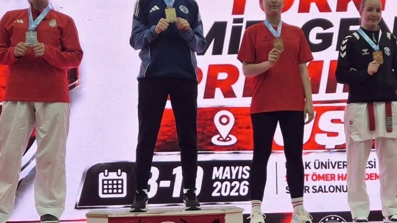 Bilecikli Tuğba Çürük, Türkiye Premier Ligi'nde Gençler +66 kg Kumite'de ikinci oldu