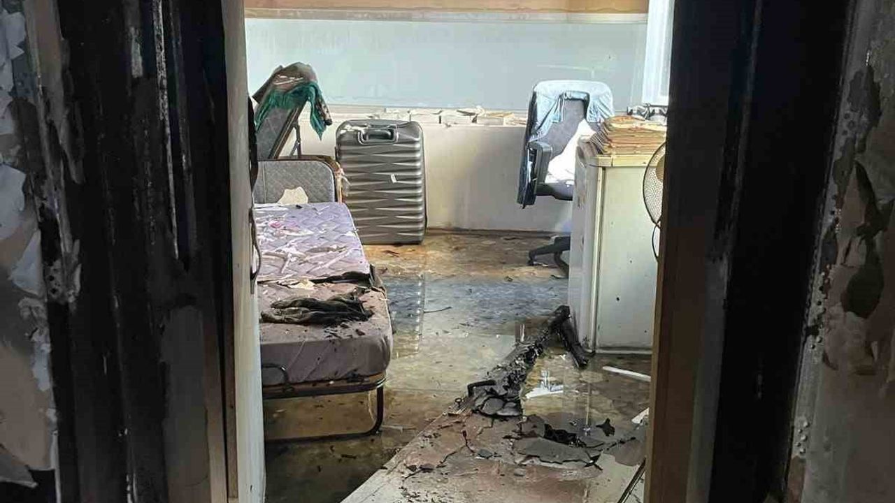 Bodrum'da döviz bürosu üst katındaki ikamette yangın söndürüldü