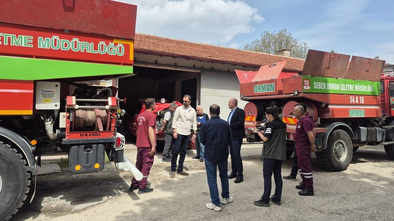 Bolu Orman Bölge Müdürlüğü, yangın sezonu öncesi söndürme araçlarını denetledi