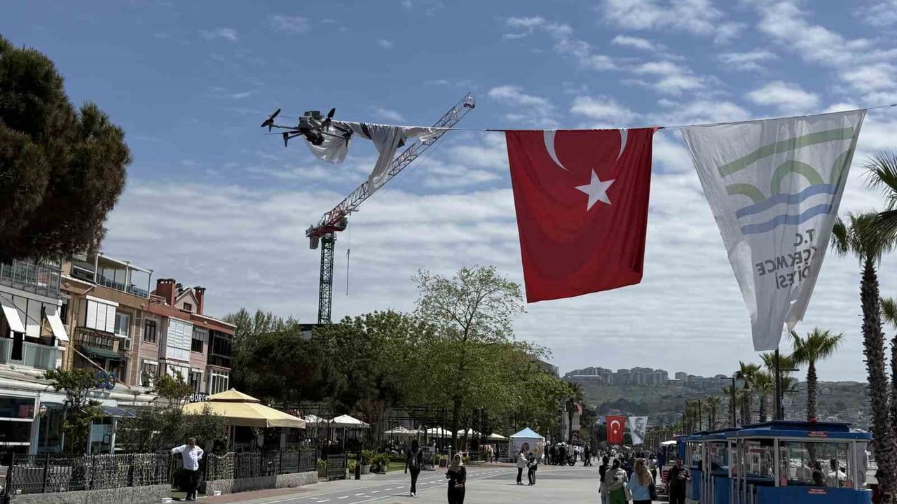 Büyükçekmece Sahilinde dron destekli asayiş uygulaması başlatıldı