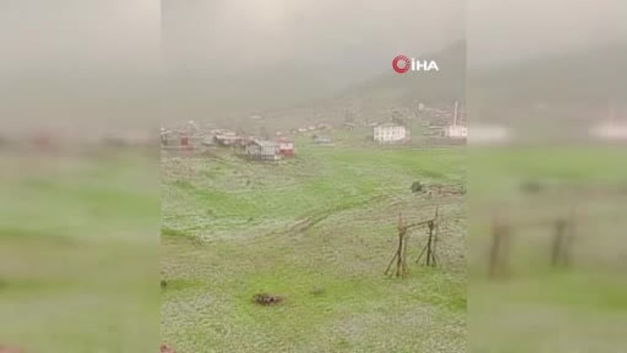 Çamlıdere Benli Yaylası'nda dolu yağışı günlük yaşamı etkiledi