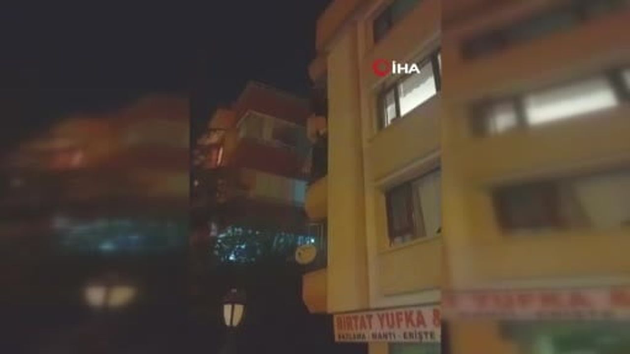 Çankaya'da balkondan sarkan kişi polis müdahalesiyle kurtarıldı