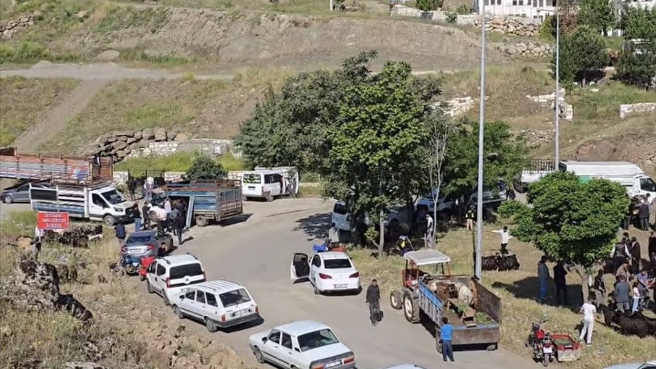 Çermik'te Haburman Köprüsü Yanında Kurbanlık Hayvan Pazarı Kuruldu