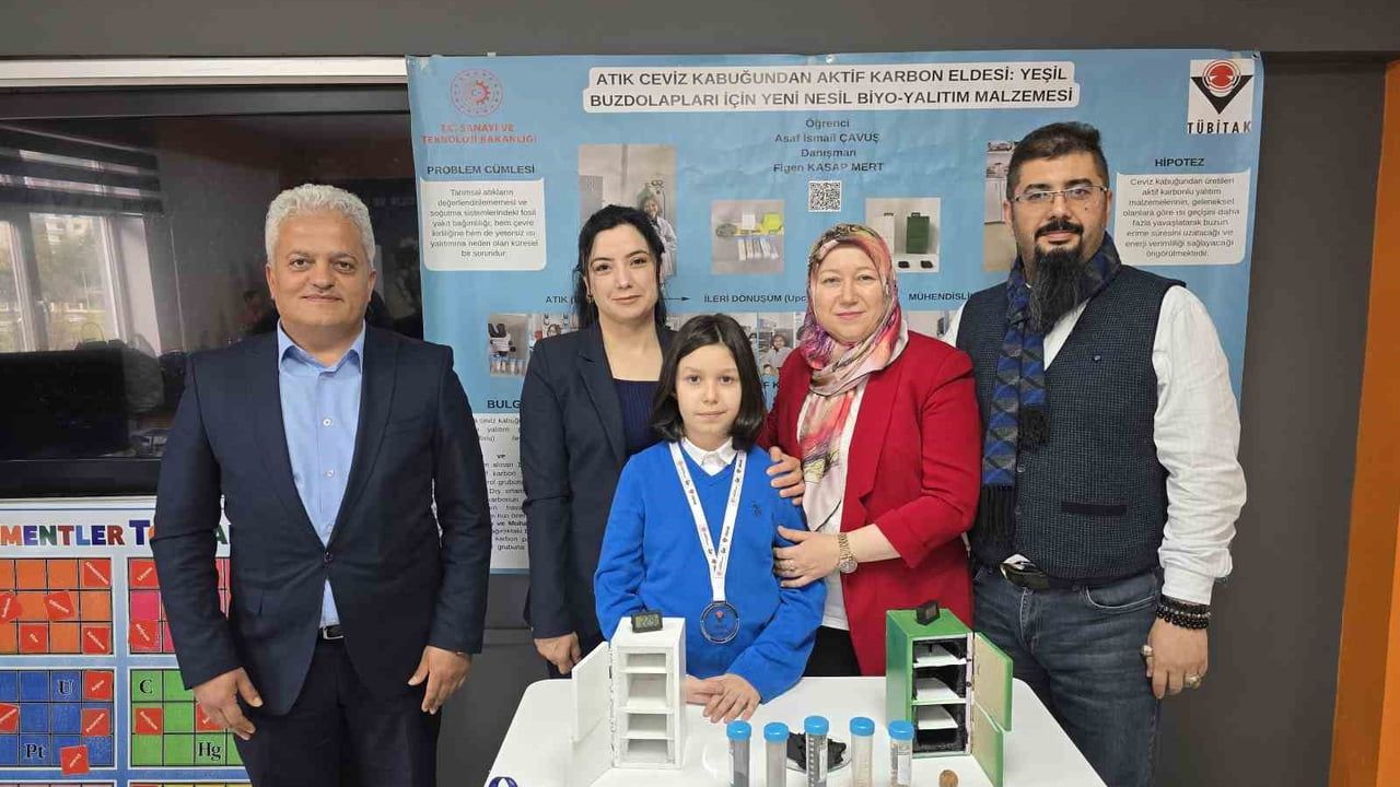 Ceviz kabuğundan doğa dostu yalıtım geliştirdi; Yozgatlı öğrenci Türkiye finallerinde dördüncü oldu