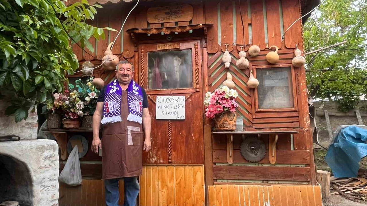 Çiçekdağı’nda Ahmet Ay: El emeği ahşap eserlerle yerel kültürel mirası yaşatan usta