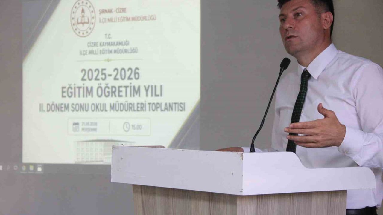Cizre'de okul müdürleri toplantısı: 2025-2026 ikinci dönem değerlendirildi
