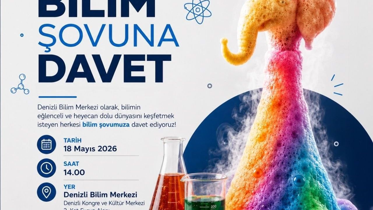 Denizli Bilim Merkezi'nde Her Yaşa Uygun 'Bilim Şovu' 18 Mayıs'ta