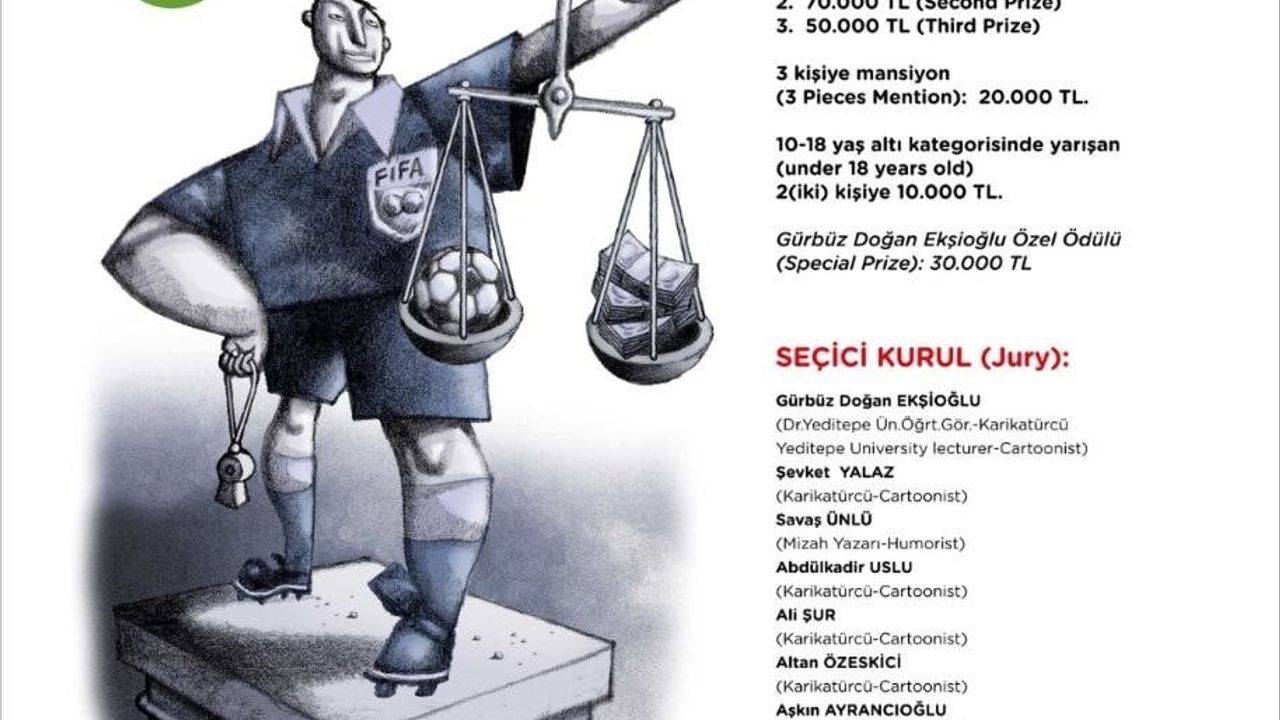 Denizli Büyükşehir'in 6. Uluslararası Karikatür Yarışması: "Futbol" Temasıyla Başvurular Sürüyor