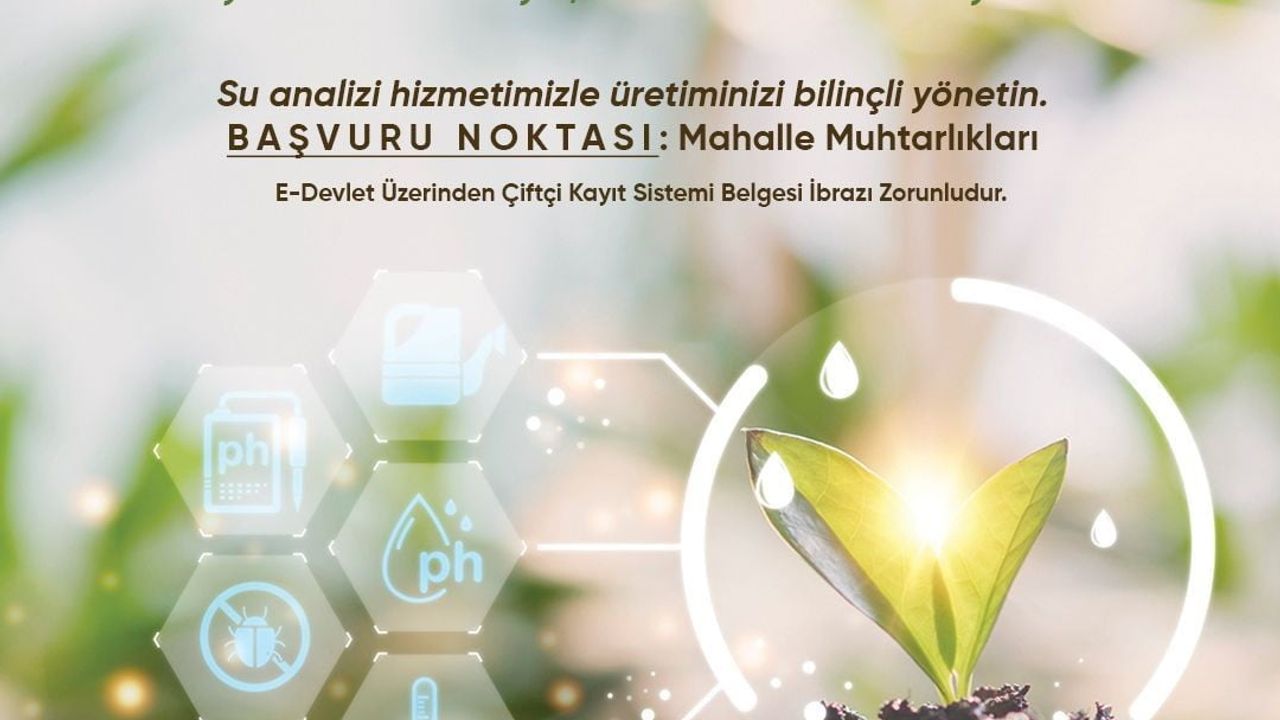 Didim Belediyesi su analiz hizmetiyle çiftçilere destek veriyor
