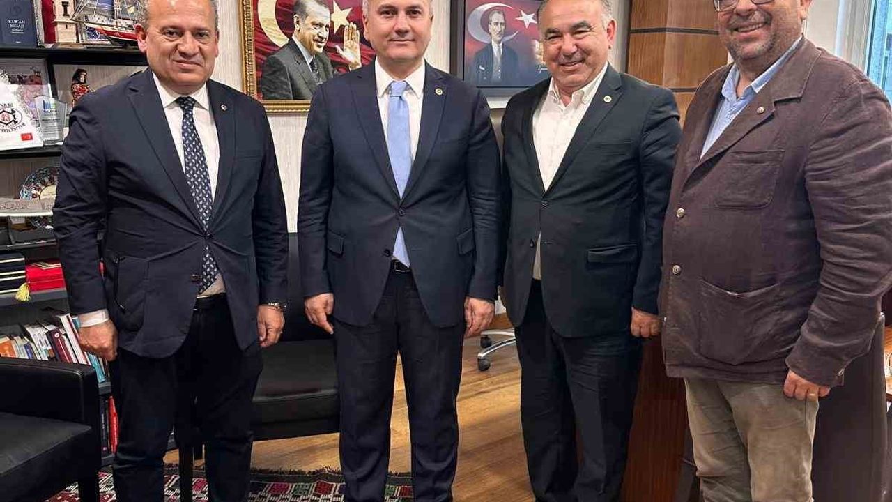 Edremit Körfezi oda ve borsa başkanları TBMM'de Milletvekili Canbey ile görüştü