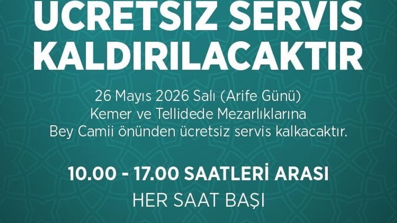Efeler Belediyesi'nden Kurban Bayramı Arifesinde Ücretsiz Mezarlık Servisi