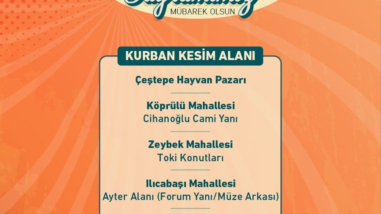 Efeler'de Kurban Kesim ve Satış Noktaları Belirlendi