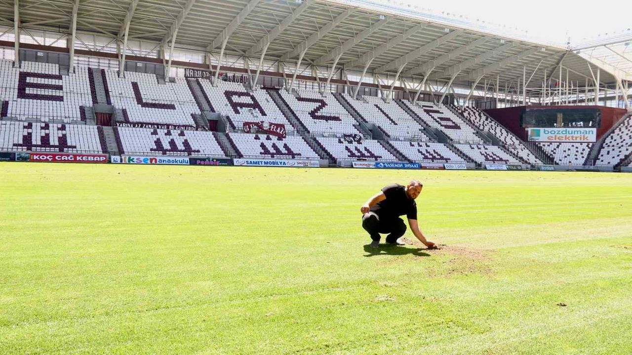 Elazığ Atatürk Stadyumu’nda bakım ve yenileme çalışmaları başladı