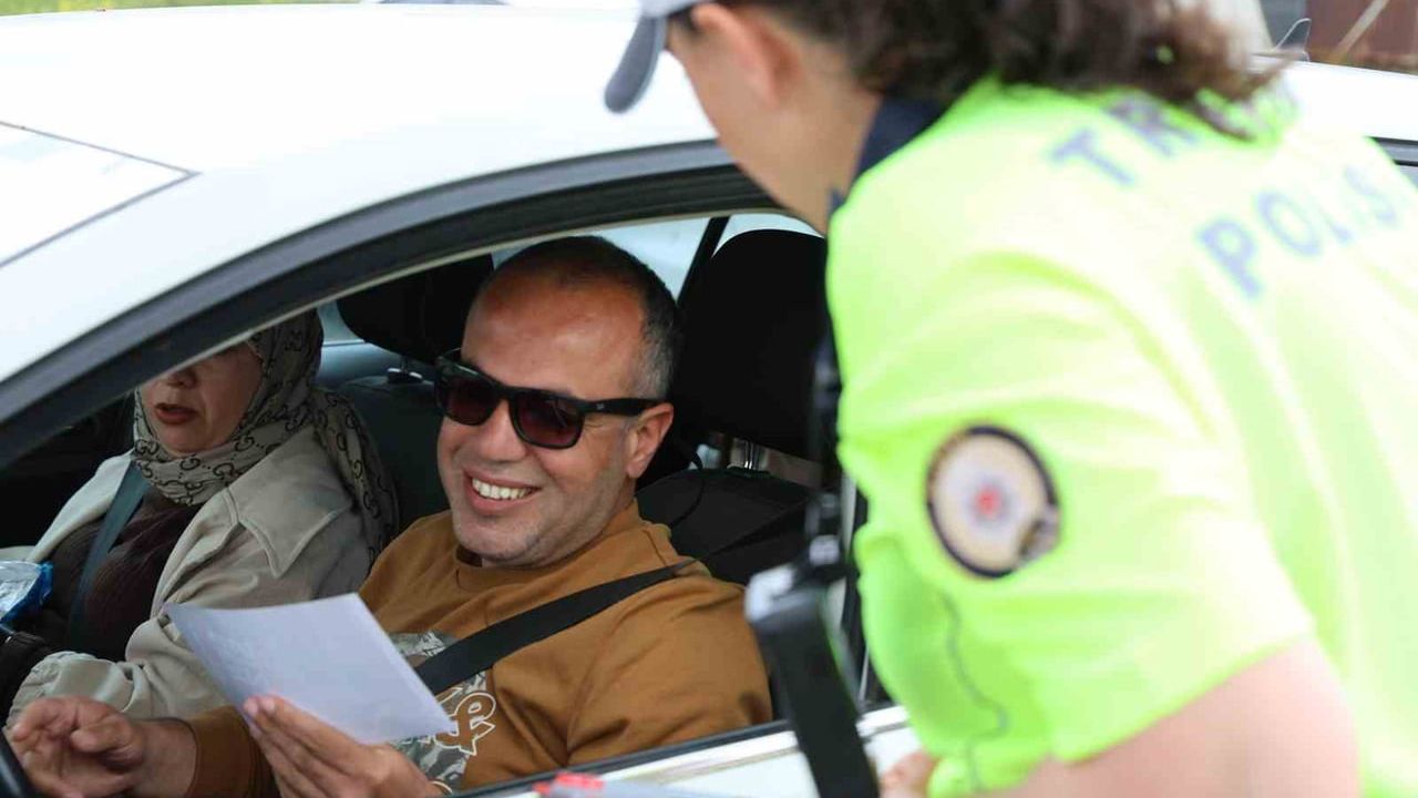 Elazığ'da bayram öncesi dron destekli trafik denetimi ve bilgilendirme
