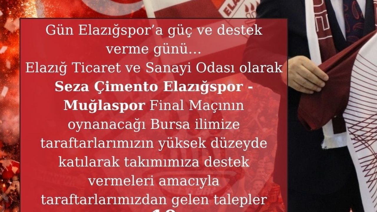 Elazığ TSO Başkanı İdris Alan'dan Elazığsporlu Taraftarlara 10 Otobüs Desteği
