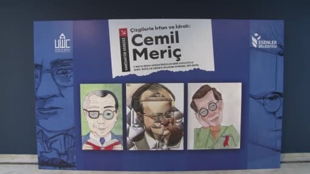 Esenler'de 'Çizgilerle İrfan ve İdrak' — Cemil Meriç karikatür sergisi 24 Mayıs'a kadar