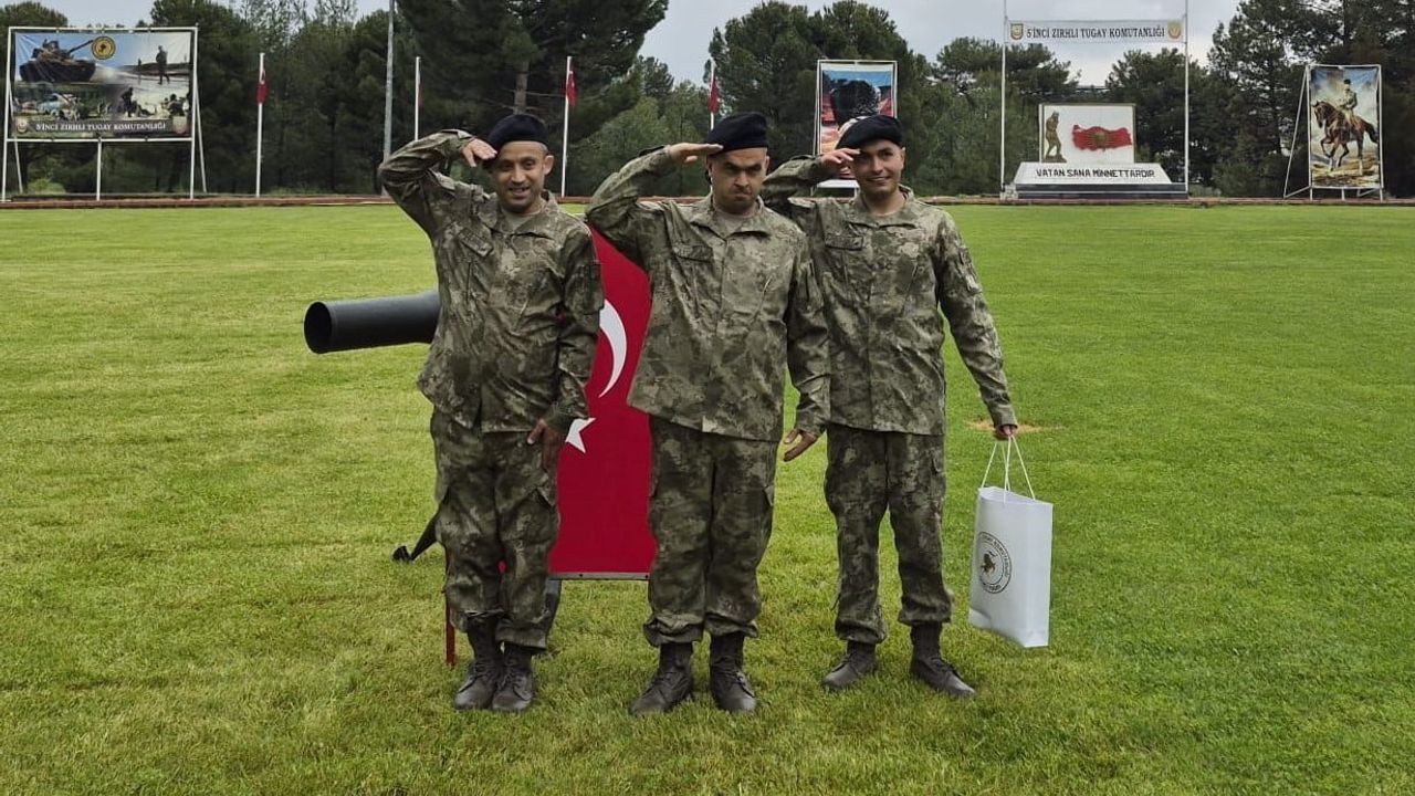 Gaziantep Oğuzeli Engelsiz Yaşam'da özel bireyler bir günlüğüne temsili asker oldu