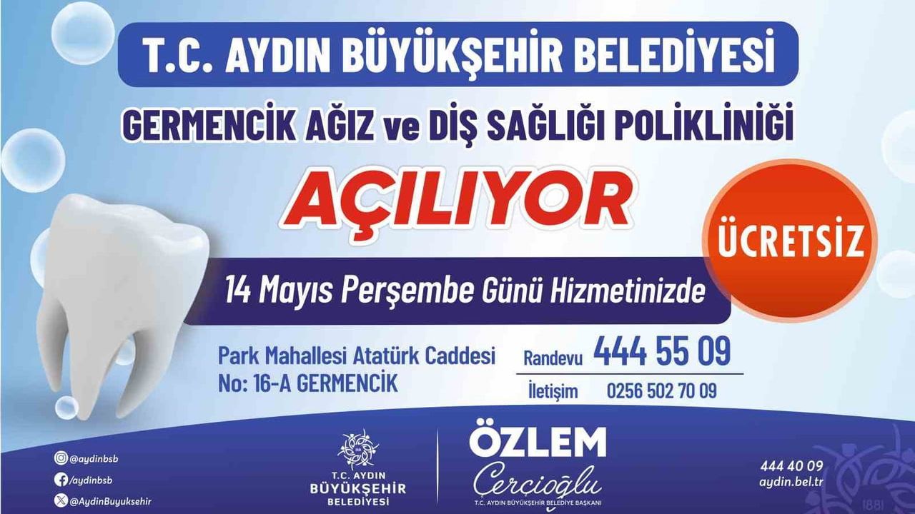Germencik Ağız ve Diş Sağlığı Polikliniği 14 Mayıs'ta ücretsiz hizmete başlıyor