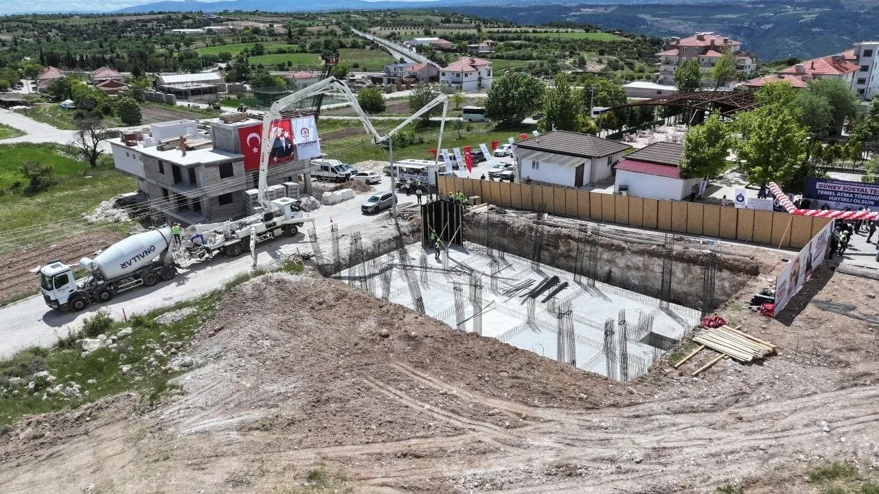 Güney Sosyal Tesisi'nin temeli atıldı: 4 katlı, bin 500 metrekarelik kültür ve yaşam merkezi