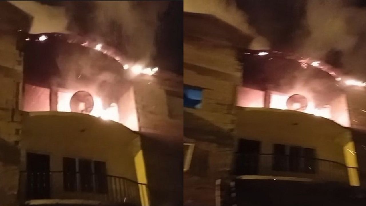Hakkari'de 3 katlı evde yangın: Aile tahliye edildi, büyük maddi hasar oluştu