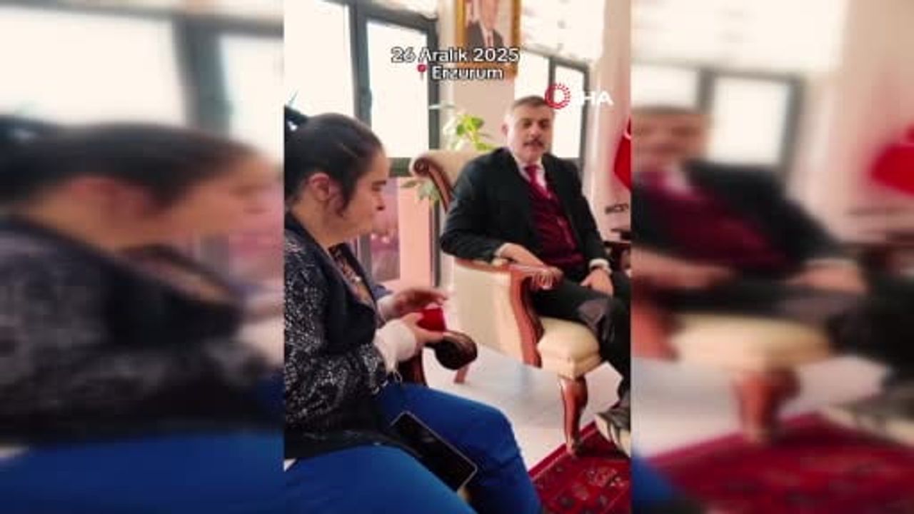İçişleri Bakanı Mustafa Çiftçi, down sendromlu Kısmet’i bakanlıkta misafir etti