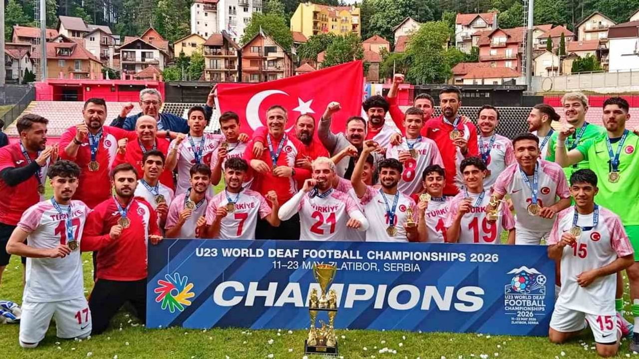 İşitme Engelliler U23 Milli Takımı Sırbistan'da Dünya Şampiyonu Oldu