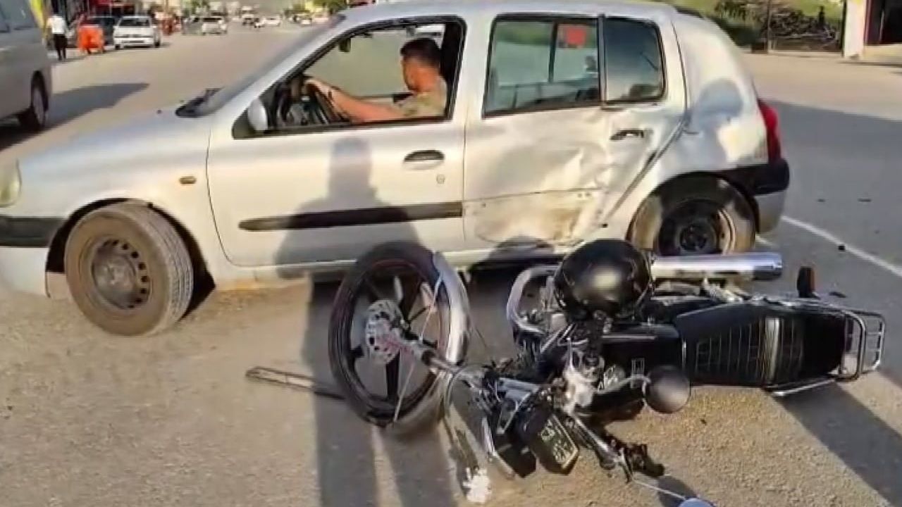 İslahiye’de otomobil ile motosiklet çarpıştı: Sürücü yaralandı